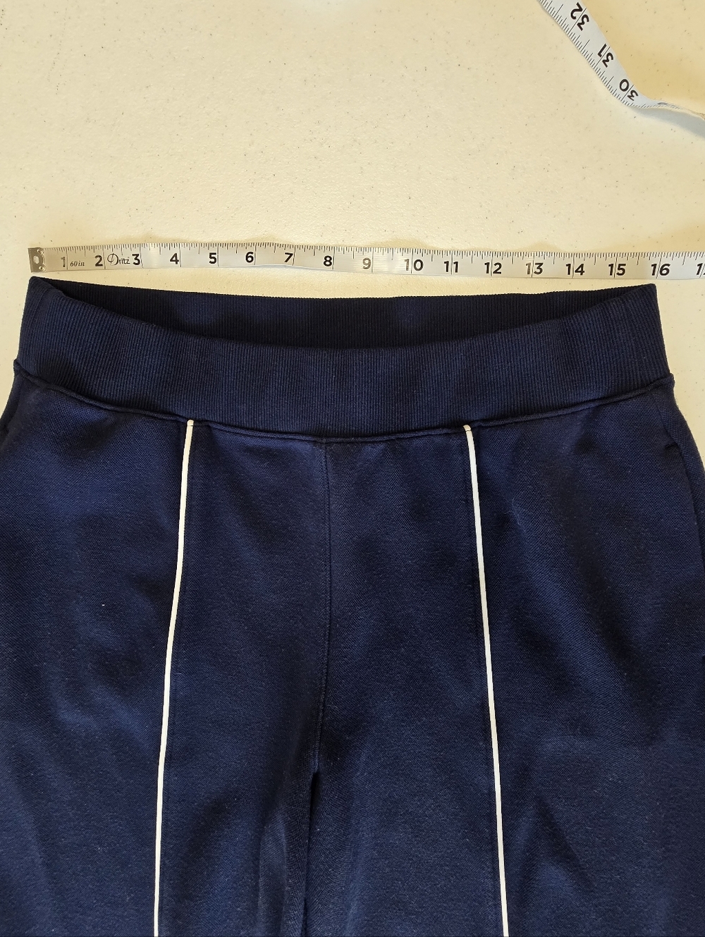 Spanx AirEssentials Front Stripe Wide Leg Pant Navy Women's Large Athleisure - Picture 4 of 9